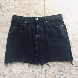 Madewell Raw-Hemmed Denim mini skirt